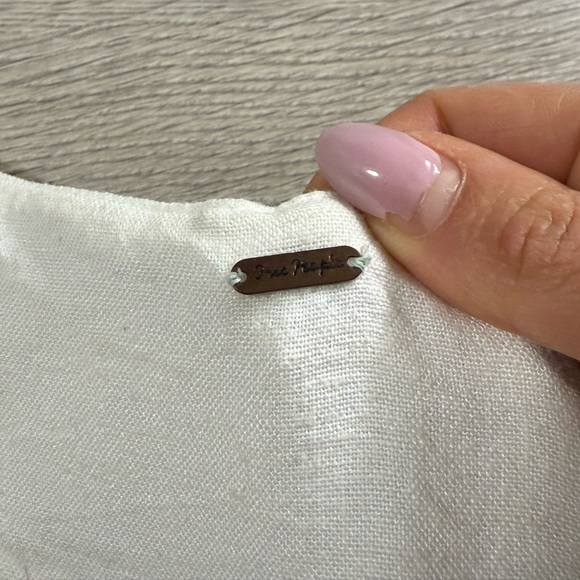 Free People Starlight Embroidered Mini Dress Tunic White and Red Bohemian Dress - Picture 6 of 12